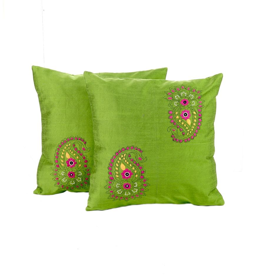 Hand-Embroidered Cushion Covers